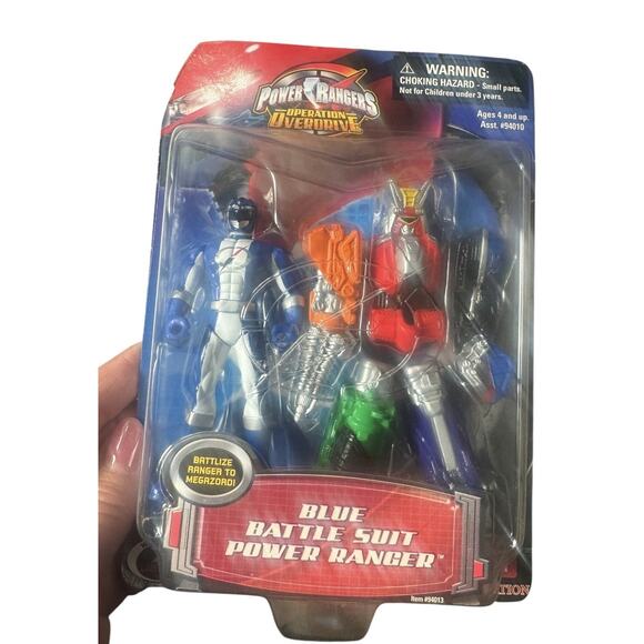 POWER RANGERS OPERATION OVERDRIVE BLUE BATTLE SUIT POWER RANGER 2006 NEW - Picture 1 of 5